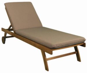 Sonnenliege mit Kissen Taupe